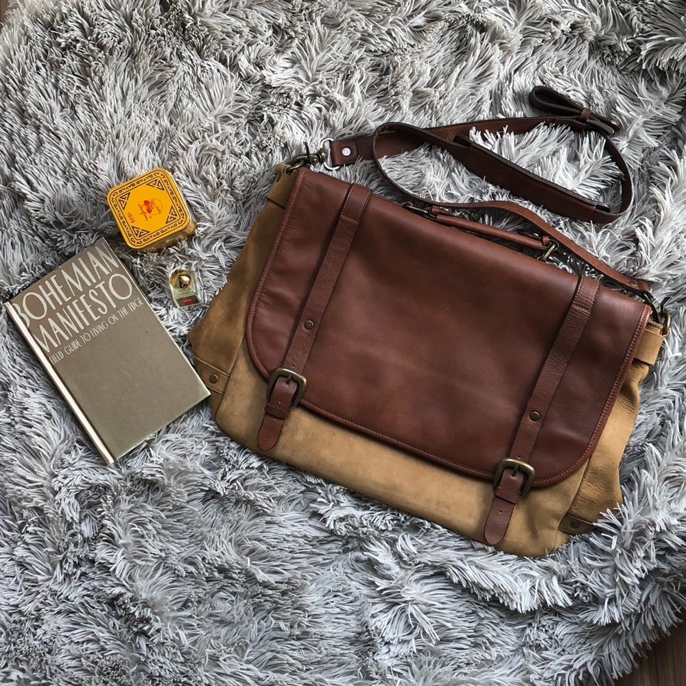 *SOLD* Men’s leather book bag